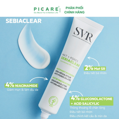 Kem Dưỡng Giảm Mụn Thông Thoáng Lỗ Chân Lông SVR Sebiaclear Mat + Pores 40ml