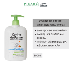 Gel Tắm Gội Cho Bé Corine De Farme Hair & Body Wash 500ml