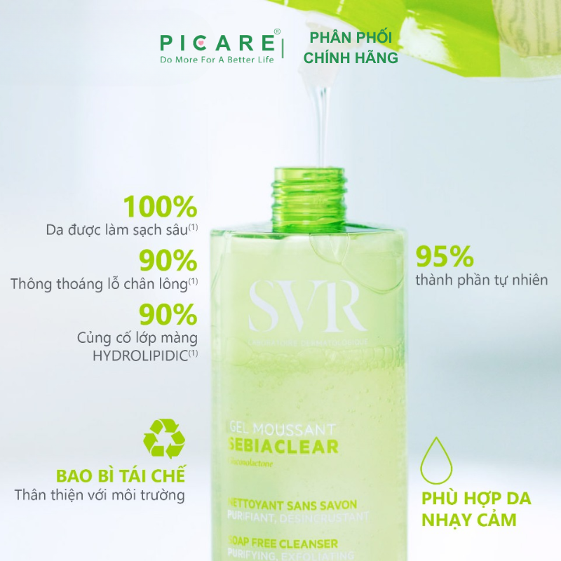 Gel Rửa Mặt Dành SVR Cho Da Dầu Sebiaclear Gel Moussant 400ml
