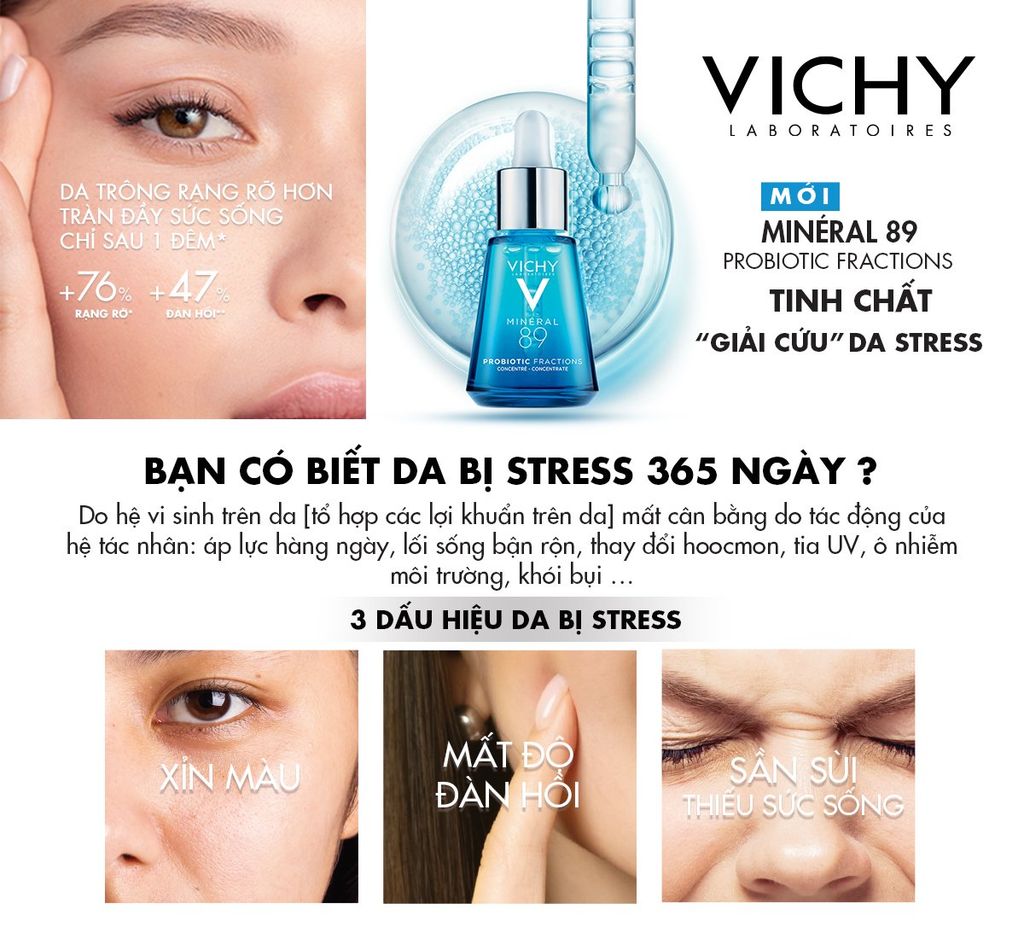 Tinh chất giải cứu làn da tức thì Vichy Mineral 89 Probiotic Fractions 30ml