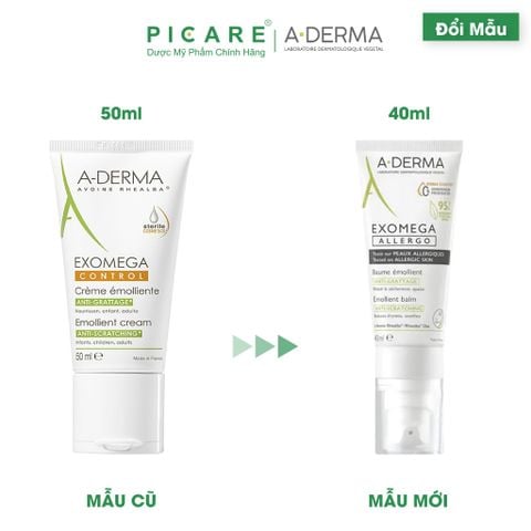 Kem Dưỡng Ẩm Chuyên Biệt Dành Cho Da Cơ Địa, Da Khô A-Derma Exomega Control Emollient Cream 40ml