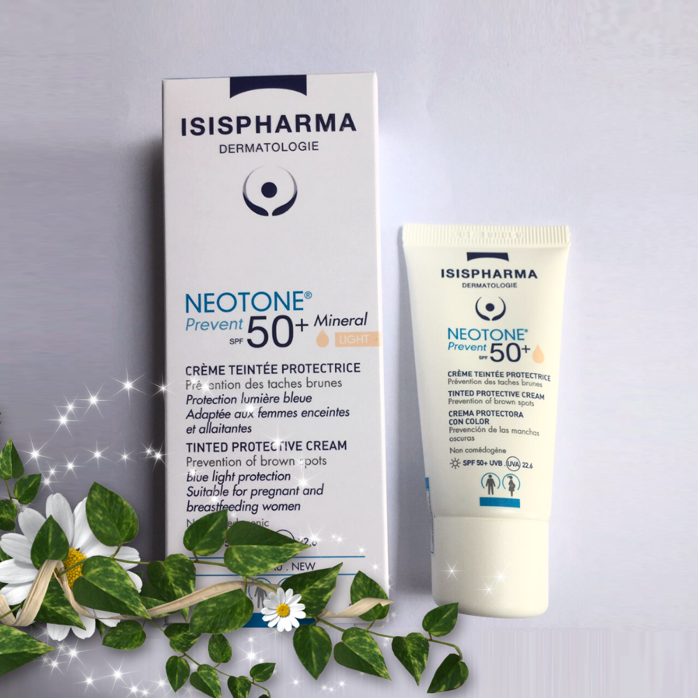 Kem Che khuyết Điểm, Kết Hợp Chống Nắng ( Màu Sáng ) Isis Pharma Neotone Prevent SPF50 30ml