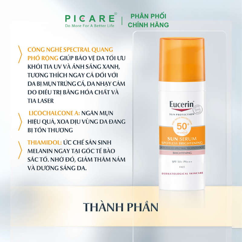 Kem Chống Nắng Eucerin Sun Serum Double Whitening SPF 50+ 50ml - 87997