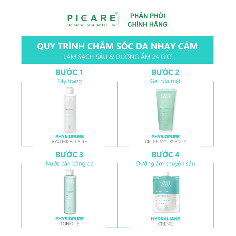Dung Dịch Giúp Làm Sạch Da SVR Dành Cho Da Mặt Nhạy Cảm Physiopure Tonique 200ml