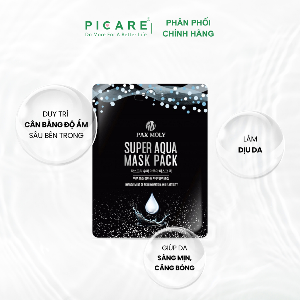 Mặt nạ cấp ẩm chuyên sâu PAX MOLY Super Aqua Mask Pack 25ml
