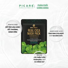 Mặt nạ trà xanh dành cho da thâm mụn PAX MOLY Real CICA Mask Pack (25ml)