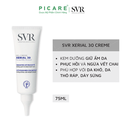 Kem Dưỡng Da Tay SVR Cho Da Khô Vùng Khủy Tay Xerial 30 Gel - Creme 75ml