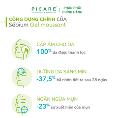 Gel Rửa Mặt Tạo Bọt Ngăn Ngừa Mụn Dành Cho Da Hỗn Hợp, Da Dầu Đến Da Mụn Bioderma Sebium Gel Moussant 100ml