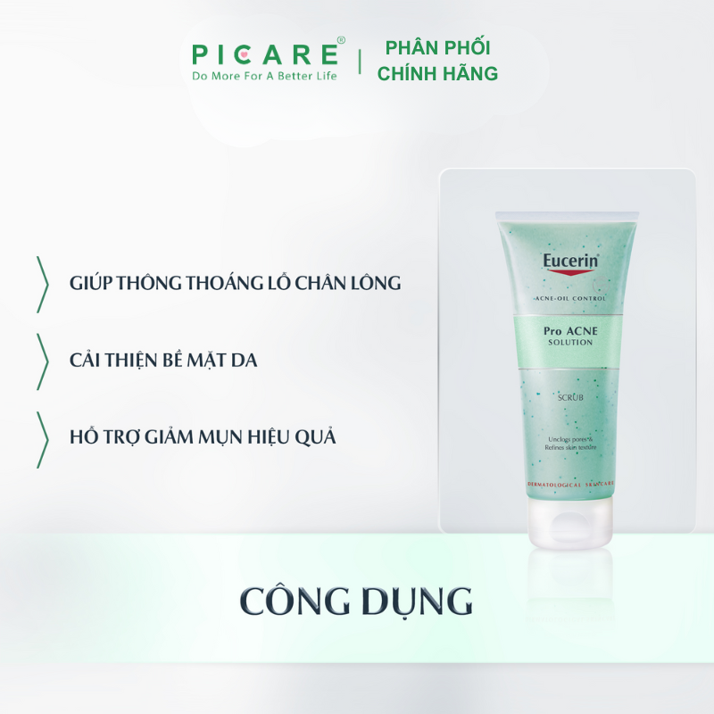 Tẩy Tế Bào Chết Ngăn Ngừa Mụn Eucerin Pro Acne Scrub 100ml – 88984