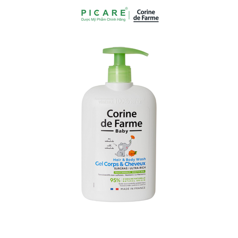 Gel Tắm Gội Cho Bé Corine De Farme Hair & Body Wash 500ml