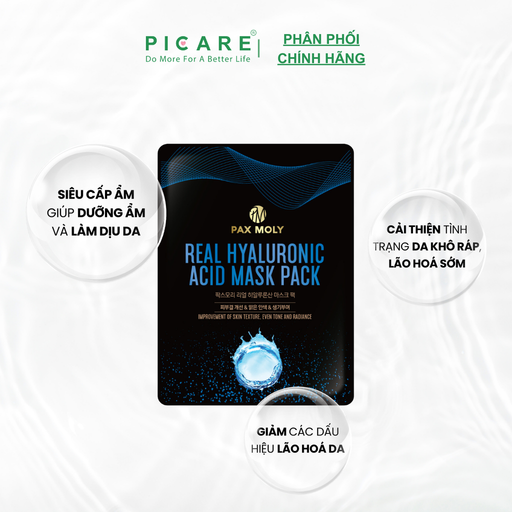 Mặt nạ cấp ẩm cho da khô PAX MOLY Real Hyaluronic Acid Mask Pack (25ml)