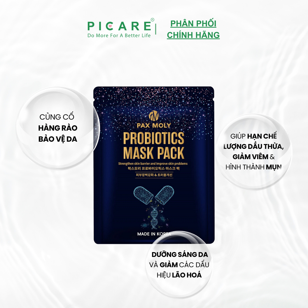 Mặt nạ cấp ẩm, làm dịu và phục hồi da PAXMOLY Probiotics Mask Pack (25ml)