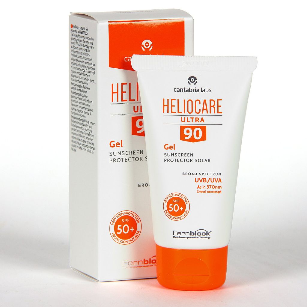 Kem Chống Nắng Dạng Gel Cho Da Thường, Da Nhờ, Da Mụn Và Da Hổn Hợp Heliocare Gel 90 SPF50+ 50ml