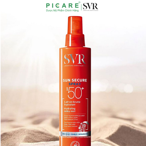 Xịt Chống Nắng Không Gây Nhờn Da, Dành Cho Mặt Và Toàn Thân SVR Sun Secure Spray SPF50 200ml