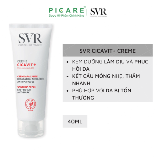 Kem Dưỡng SVR Làm Dịu Da Cho Da Bị Nứt Nẻ Mẩn Đỏ Cicavit+ Cream 40ml