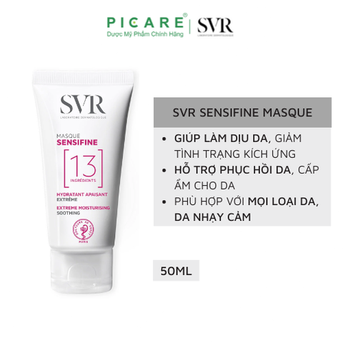 Mặt Nạ SVR Dưỡng Ẩm Làm Dịu Cho Da Kích Ứng Sensifine Masque 50ml