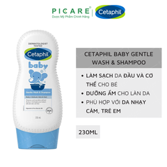 Sữa Tắm Gội Toàn Thân Cetaphil Baby Gentle Wash Shampoo 2in1 230ml