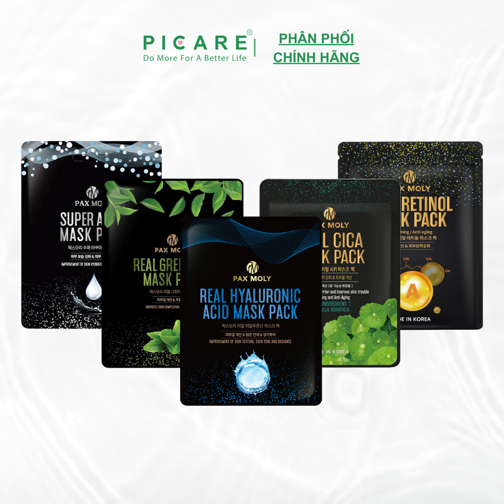 Mặt nạ cấp ẩm cho da khô PAX MOLY Real Hyaluronic Acid Mask Pack (25ml)
