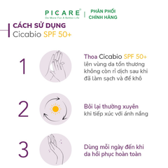 Kem dưỡng phục hồi da và chống nắng cho da sau vết thương Bioderma Cicabio Creme SPF 50+ 30ml