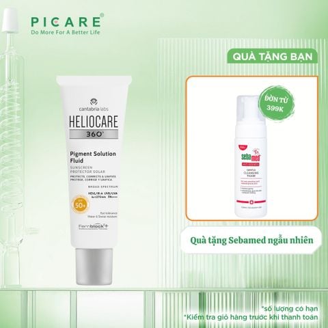 Kem chống nắng ngăn ngừa và kiểm soát tình trạng tăng sắc tố đốm nâu Heliocare 360 Pigment Solution Fluid SPF50+ 50ml