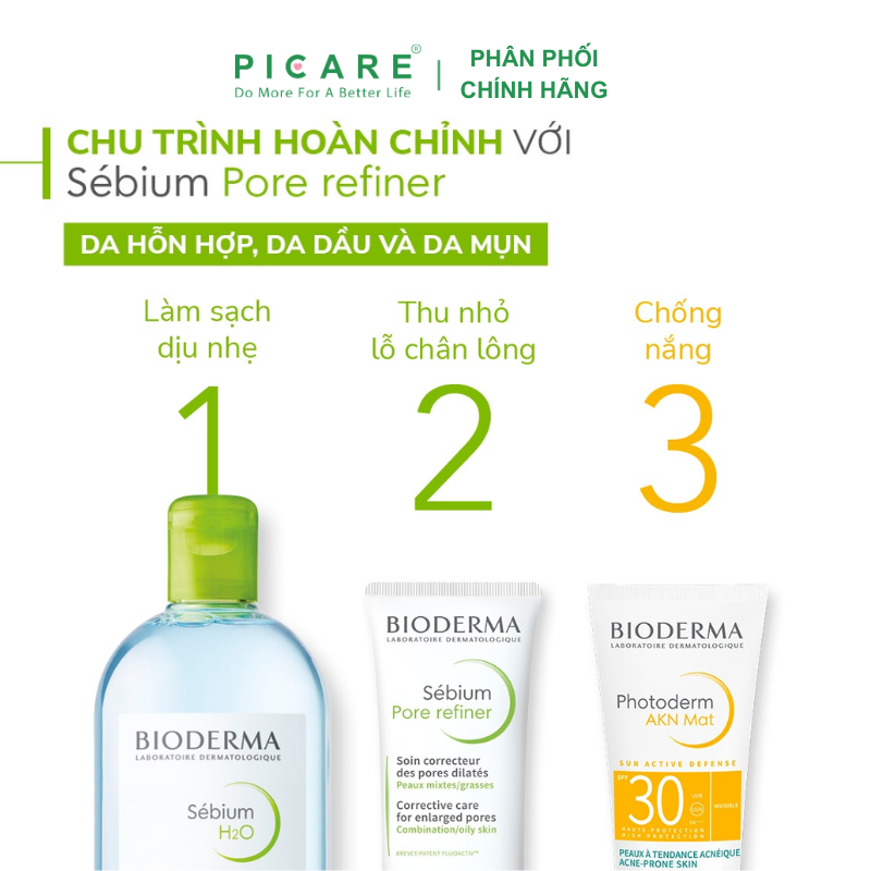 Kem dưỡng dành cho da dầu và se nhỏ lỗ chân lông Bioderma Sebium Pore Refiner 30ml