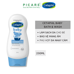 Sữa Tắm Dưỡng Ẩm Cho Bé Cetaphil Baby Moisturising Bath & Wash 230ml