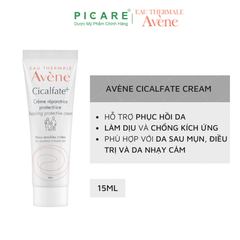 Kem Phục Hồi Da Làm Lành Da, Chống Nhiễm Khuẩn Avène Cicalfate Cream 15ml