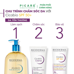 Kem dưỡng phục hồi da và chống nắng cho da sau vết thương Bioderma Cicabio Creme SPF 50+ 30ml
