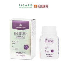 Viên Uống Hỗ Trợ Trắng Da, Chống Lão Hóa Heliocare Purewhite Radiance Max 240 Hộp 60 Viên Nang