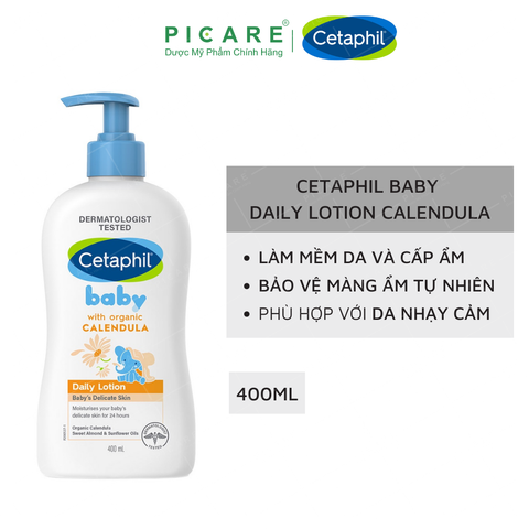 Sữa Dưỡng Ẩm Dịu Nhẹ Hằng Ngày Cho Bé Cetaphil Baby Daily Lotion with Organic Calendula 400ml