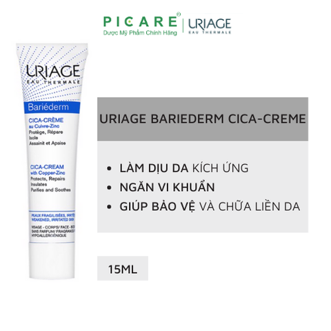 Kem Dưỡng Cho Da Kích Ứng Uriage Bariederm Cica Creme 15ml