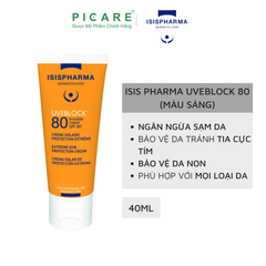 Kem Chống Nắng Dành Cho Da Thường ( Không Màu) ISIS Pharma Uveblock SPF 80 40ml