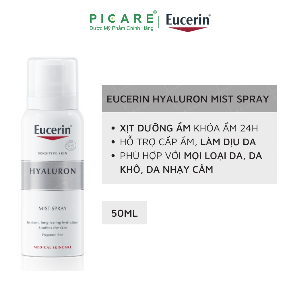 Xịt Khoáng Cấp Ẩm Dành Cho Mọi Loại Da Eucerin Hyaluron Mist Spray 50ml – 66858