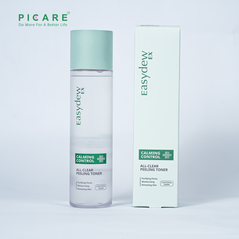 Nước Cân Bằng Hỗ Trợ Phục Hồi Da Mụn, Kiểm Soát Nhờn, Làm Sạch Lỗ Chân LôngEasydew Ex Calming Control All - Clear Peeling Toner 175ml