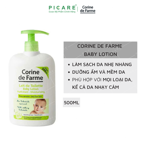 Kem Dưỡng Da Cho Bé Corine De Farme Baby Lotion 500ml