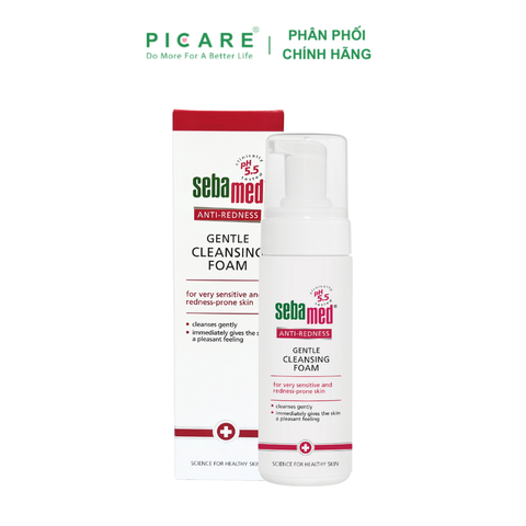 Sữa Rửa Mặt Làm Dịu Cho Da - Nhạy Cảm - Mẫn Đỏ Sebamed Anti-Redness Gentle Cleansing Foam 150ml