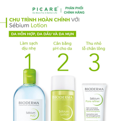 Nước Dưỡng Da Và Giúp Cân Bằng PH Của Da Dành Cho Da Hỗn Hợp Đến Da Dầu Bioderma Sebium Lotion 200ML