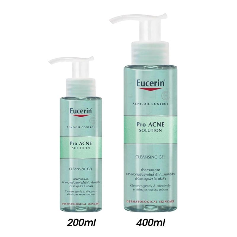 Sữa Rửa Mặt Dành Cho Da Nhờn Mụn Dạng Gel Eucerin Pro Acne Cleasing Gel 400ml - 88982