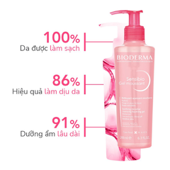 Gel Rửa Mặt Tạo Bọt Cho Da Nhạy Cảm Bioderma Sensibio Gel Moussant 200ml