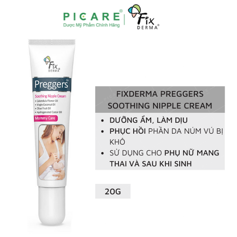 Kem Dưỡng Ẩm, Làm Mềm Da Và Núm Vú Fixderma Preggers Soothing Nipple Cream 20g