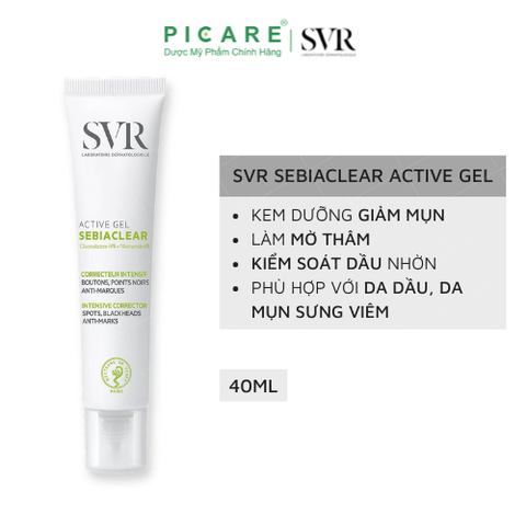 Kem Dưỡng Giảm Mụn Và Loại Bỏ Dầu Cho Da SVR Sebiaclear Active Gel 40ml