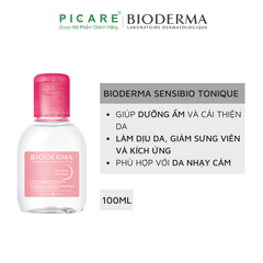 Nước Dưỡng Da Và Giúp Cân Bằng pH Của Da Dành Cho Da Nhạy Cảm Bioderma Sensibio Tonique 100ml