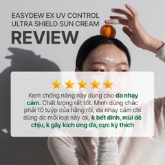 Kem Chống Nắng Mỏng Nhẹ, Thấm Nhanh Hỗ Trợ Phục Hồi Da Tổn Thương Easydew EX UV Control Ultra Shield Sun Cream SPF50+ 50ml