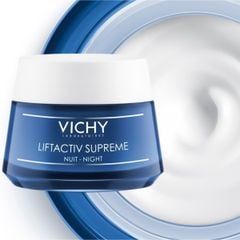 Kem Dưỡng Chống Nhăn & Làm Săn Chắc Da Chuyên Sâu (Ban Đêm) Vichy LiftActiv Night Supreme Anti-Wrinkle & Firming Correcting Care 50ml