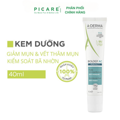 Kem Dưỡng Giảm Mụn, Kiểm Soát Bã Nhờn & Làm Mờ Thâm Mụn A-Derma Biology Ac Perfect Anti-Blemish Fluid 40ml