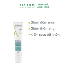 Kem Dưỡng Giảm Mụn, Kiểm Soát Bã Nhờn & Làm Mờ Thâm Mụn A-Derma Biology Ac Perfect Anti-Blemish Fluid 40ml