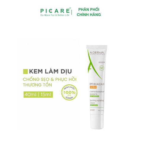 Kem Dưỡng Làm Dịu, Giảm Thâm Sẹo & Phục Hồi Da Thương Tổn A-Derma Epitheliale A.H Ultra Soothing Cream 40ml