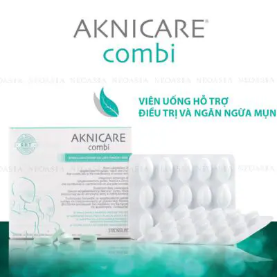 Viên Uống Hỗ Trợ Giảm Mụn Điều Tiết Bã Nhờn Aknicare Combi Hộp 30 Viên