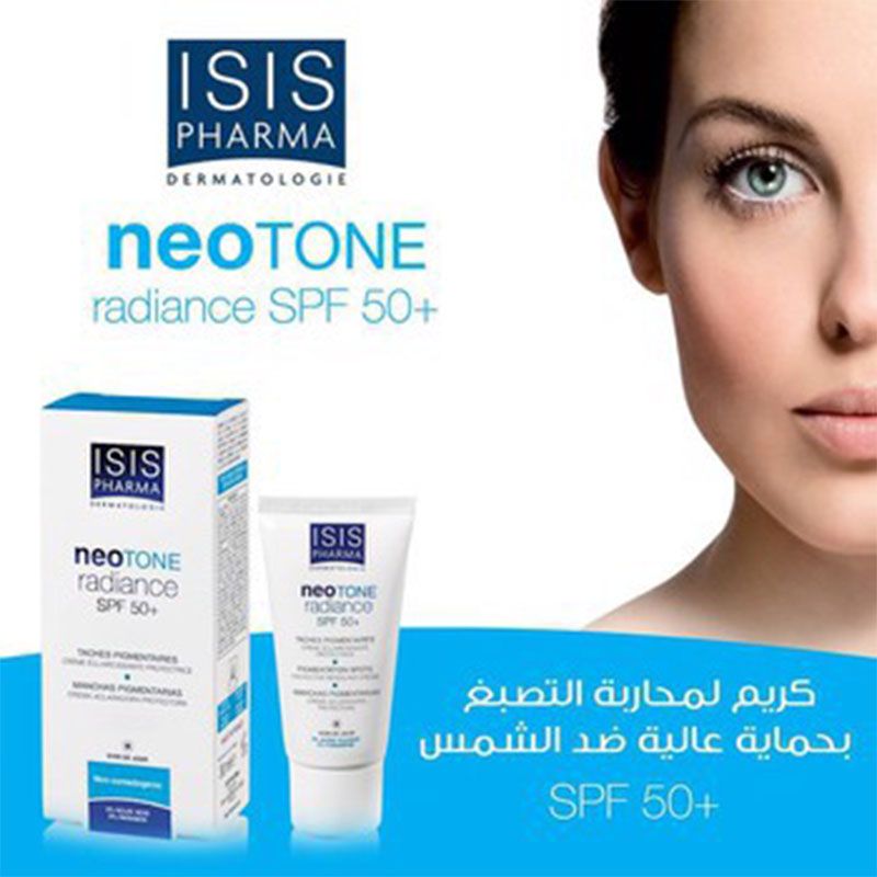 Kem Dưỡng Chống Nắng, Hỗ Trợ Giảm Nám SPF50+ (Màu Da) Isis Pharma Neotone Radiance 30ml