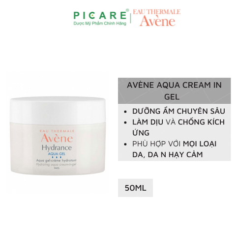 Gel Dưỡng Ẩm Cho Da Khô, Mất Nước Và Nhạy Cảm Avène Aqua Cream-In-Gel 50ML